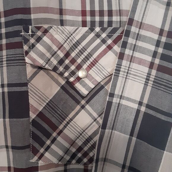 Vintage Plains Western Wear Shirt Men XL Pearl Snap Button Cowboy Ranch Rodeo - Picture 2 of 11